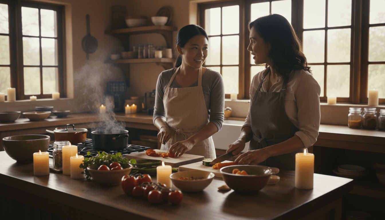 ホストマザーとの料理時間